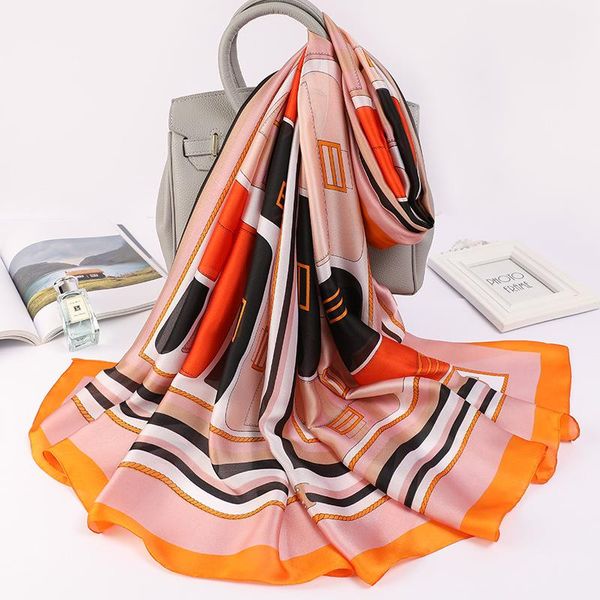 scarves women's fashion scarf korean version of the striped printed silk summer imitation sunscreen mid-length shawl, Blue;gray
scarves women's fashion scarf korean version of the striped printed silk summer imitation sunscreen mid-length shawl, Blue;gray