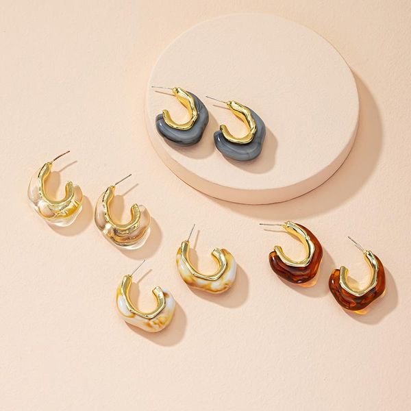 hoop & huggie fashion ins c earrings for women metal golden irregular vintage acrylic color korean girls aretes aro jewelry gifts, Golden;silver
hoop & huggie fashion ins c earrings for women metal golden irregular vintage acrylic color korean girls aretes aro jewelry gifts, Golden;silver