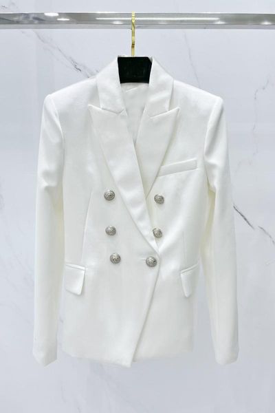 women's suits & blazers autumn luxury 2021 women wool double breasted blazer jacket for female fashion outerwear 2 color gdnz 6, White;black
women's suits & blazers autumn luxury 2021 women wool double breasted blazer jacket for female fashion outerwear 2 color gdnz 6, White;black