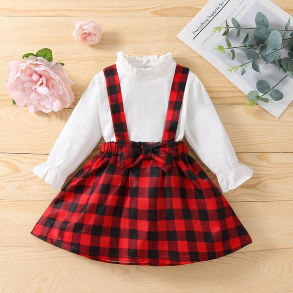 girl's dresses pudcoco 2pcs baby girlssuit fashion solid color ruffles long sleeve t-shirt and bow plaid suspender skirt, Red;yellow
girl's dresses pudcoco 2pcs baby girlssuit fashion solid color ruffles long sleeve t-shirt and bow plaid suspender skirt, Red;yellow