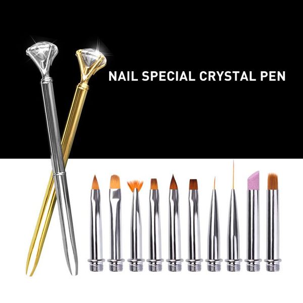 nail brushes replaceable pen tip brush for manicure gel art set stainless steel holder boxed, Yellow
nail brushes replaceable pen tip brush for manicure gel art set stainless steel holder boxed, Yellow