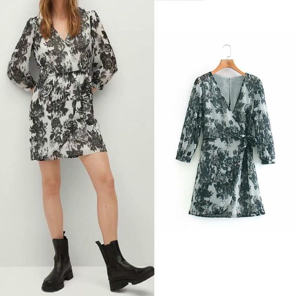 vintage women dress floral print v-neck chiffon sashes mini long sleeve a-line female stylish mujer vestidos casual dresses, Black;gray
vintage women dress floral print v-neck chiffon sashes mini long sleeve a-line female stylish mujer vestidos casual dresses, Black;gray