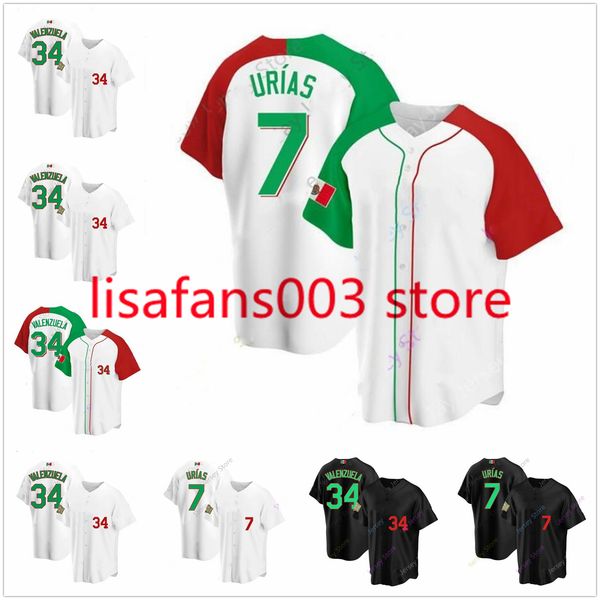 2021 mexico jersey julio urias 34 fernando valenzuela all stitched embroidery button down mens jerseys, Blue;black
2021 mexico jersey julio urias 34 fernando valenzuela all stitched embroidery button down mens jerseys, Blue;black