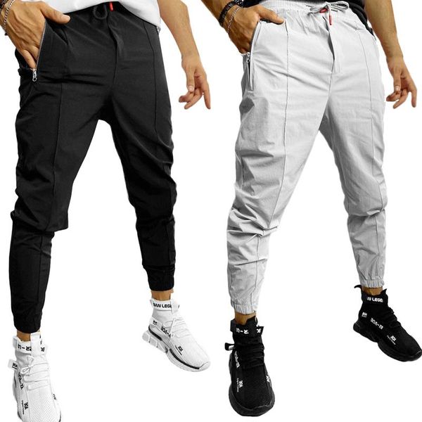 running pants men casual jogger solid color drawstring sports trousers sweatpants with pockets for outdoor workout, Black;blue
running pants men casual jogger solid color drawstring sports trousers sweatpants with pockets for outdoor workout, Black;blue