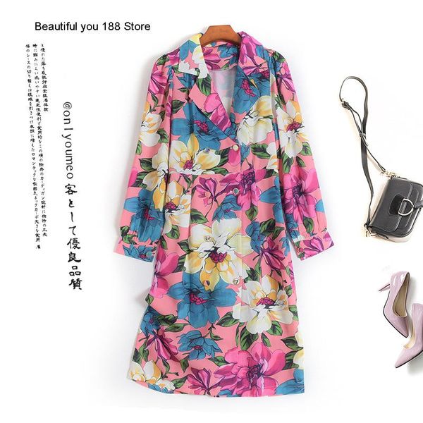 autumn high-end lapel long-sleeved elegant versatile korean printed trench coat women's two piece pants, White
autumn high-end lapel long-sleeved elegant versatile korean printed trench coat women's two piece pants, White