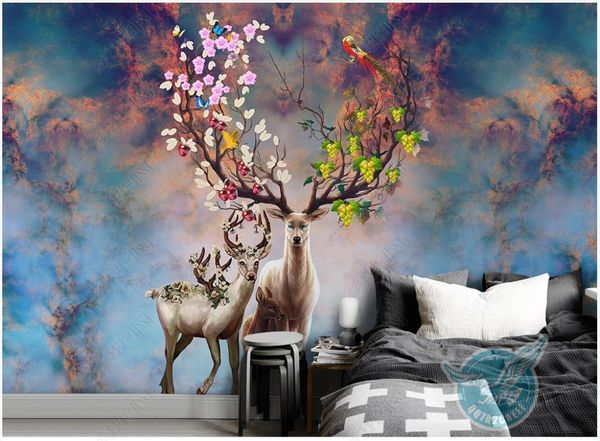 custom po wallpaper for walls 3 d mural modern european cartoon deer marble pattern background wall papers decoration wallpapers
custom po wallpaper for walls 3 d mural modern european cartoon deer marble pattern background wall papers decoration wallpapers