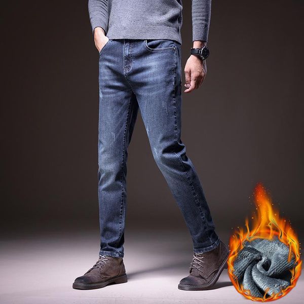 men's jeans 2021 men fashion winter slim fit stretch thick velvet pants warm casual fleece trousers male, Blue
men's jeans 2021 men fashion winter slim fit stretch thick velvet pants warm casual fleece trousers male, Blue