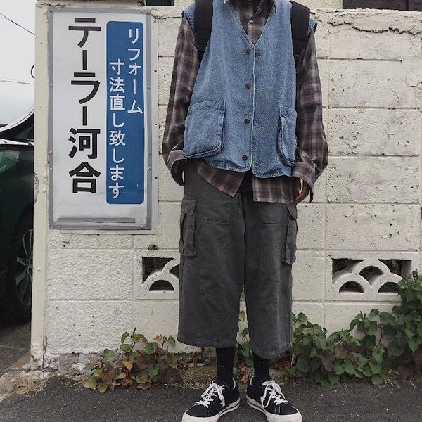 men' tank autumn vintage dormitory style sleeveless jeans blue overalls jacket male students korean loose casual coat men clothing, White;black
men' tank autumn vintage dormitory style sleeveless jeans blue overalls jacket male students korean loose casual coat men clothing, White;black