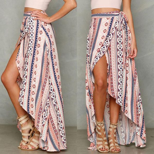 women's swimwear meihuida summer women ethnic style print chiffon split long maxi beach skirts bikini covers-up, White;black
women's swimwear meihuida summer women ethnic style print chiffon split long maxi beach skirts bikini covers-up, White;black