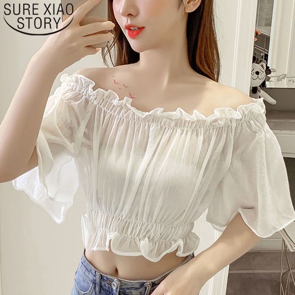 blusas mujer de moda ladies chiffon blouse shirts women solid spliced slash neck white shirt short 5004 50 210415
blusas mujer de moda ladies chiffon blouse shirts women solid spliced slash neck white shirt short 5004 50 210415