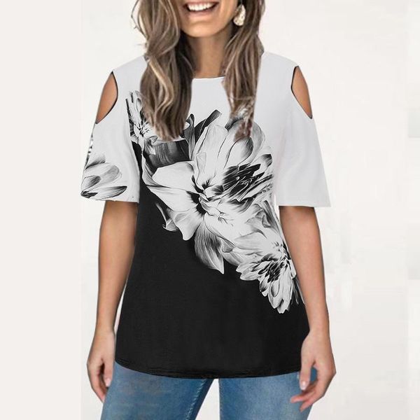 women's t-shirt new t-shirts flower printing short sleeves o-neck easyirregular hem t shirt loose m6 n5mz, White
women's t-shirt new t-shirts flower printing short sleeves o-neck easyirregular hem t shirt loose m6 n5mz, White