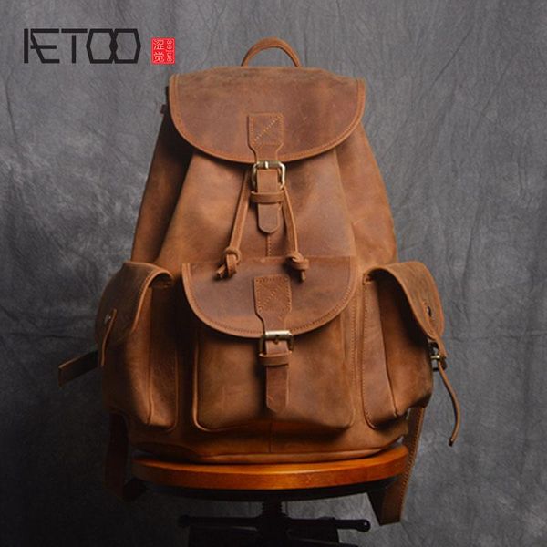 backpack aetoo retro shoulder bag genuine handmade men women casual travel large capacity first layer leather
backpack aetoo retro shoulder bag genuine handmade men women casual travel large capacity first layer leather