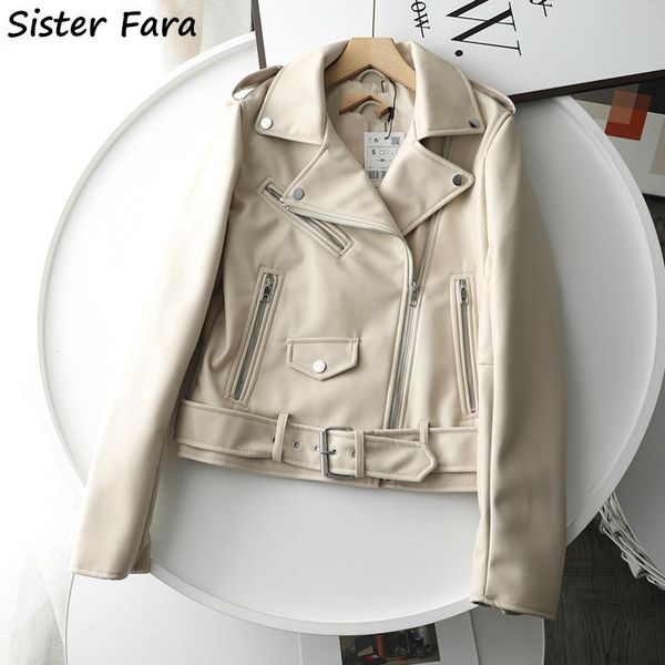 women's leather & faux sister fara 2021 autumn winter women jacket fashion v-neck zippers streetwear motorcycle girl pu coat, Black
women's leather & faux sister fara 2021 autumn winter women jacket fashion v-neck zippers streetwear motorcycle girl pu coat, Black