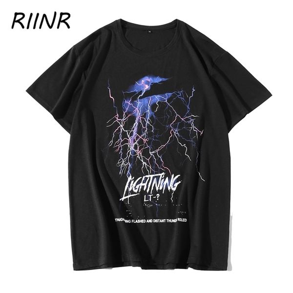 riinr summer t-shirt fashion trend european and american men's round neck lightning print short sleeve t-shirt men 220302, White;black
riinr summer t-shirt fashion trend european and american men's round neck lightning print short sleeve t-shirt men 220302, White;black