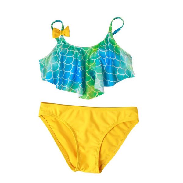 kids baby girls 2pcs swimwear sleeveless fish scale print bow patchwork sling solid color triangle bottoms panties bathing one-pieces, Black
kids baby girls 2pcs swimwear sleeveless fish scale print bow patchwork sling solid color triangle bottoms panties bathing one-pieces, Black
