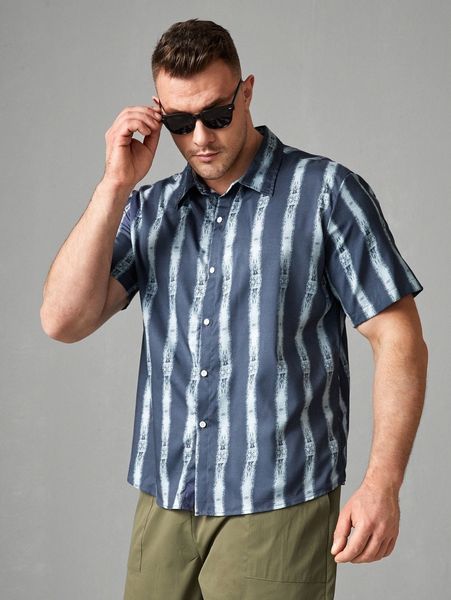 extended sizes men brush print shirt 54tq#, White;black
extended sizes men brush print shirt 54tq#, White;black