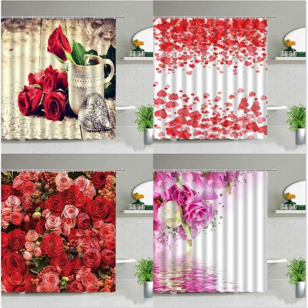 shower curtains valentine's day decor hanging beautiful rose flower plant curtain set waterproof bathroom home decors with hooks
shower curtains valentine's day decor hanging beautiful rose flower plant curtain set waterproof bathroom home decors with hooks
