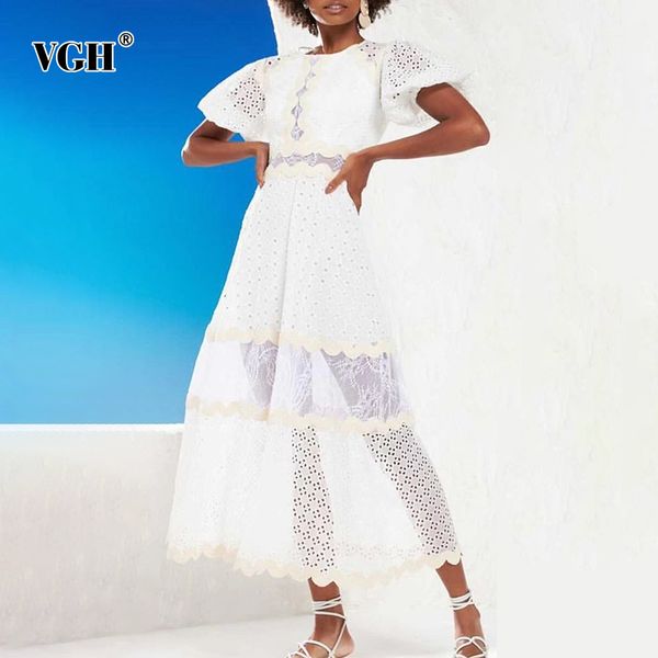 vgh elegant white spring dress for female o neck puff sleeve high waist patchwork lace dresses female fashion new clothing 210421, Black;gray
vgh elegant white spring dress for female o neck puff sleeve high waist patchwork lace dresses female fashion new clothing 210421, Black;gray