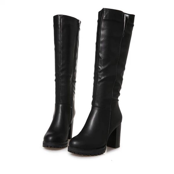 boots black winter fashion style comfortable round toe square heel shoes women mid-calf riding boots
boots black winter fashion style comfortable round toe square heel shoes women mid-calf riding boots