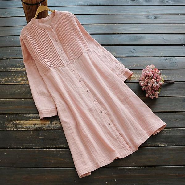casual dresses spring autumn women's cotton yarn dress long sleeve retro large size loose stand collar midi 2021, Black;gray
casual dresses spring autumn women's cotton yarn dress long sleeve retro large size loose stand collar midi 2021, Black;gray
