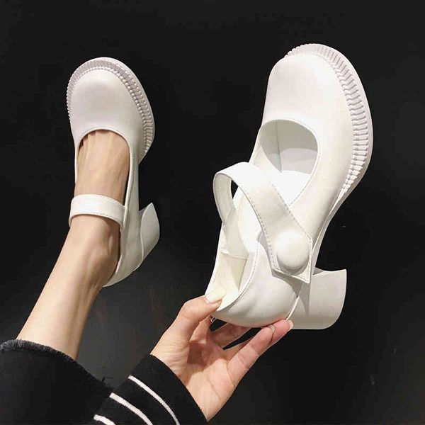 round toe japanese women high 2021 spring and autumn student mary jane thick heeled shoes, Black
round toe japanese women high 2021 spring and autumn student mary jane thick heeled shoes, Black