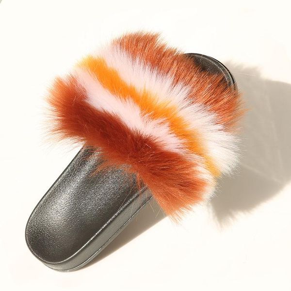 slippers arrival ladies rainbow plush real fur fluffy slides women's cute furry plus size shoes beach flip flops, Black
slippers arrival ladies rainbow plush real fur fluffy slides women's cute furry plus size shoes beach flip flops, Black