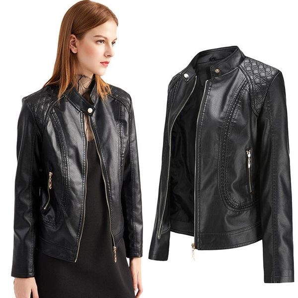 women's leather & faux 2021 spring autumn ladies motorcycle jackets women zipper slim black moto biker jacket female
women's leather & faux 2021 spring autumn ladies motorcycle jackets women zipper slim black moto biker jacket female