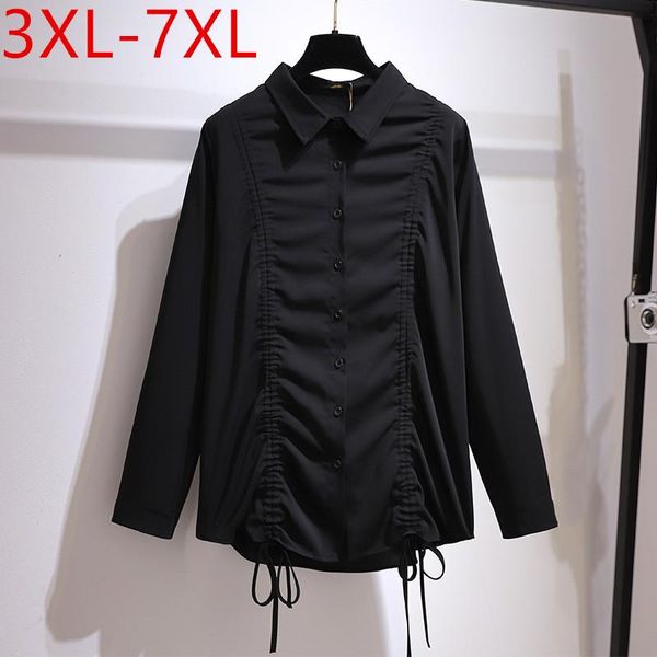 women's blouses & shirts 2021 spring autumn plus size for women large long sleeve loose ruffle button black shirt oversize 3xl 4xl 5xl, White
women's blouses & shirts 2021 spring autumn plus size for women large long sleeve loose ruffle button black shirt oversize 3xl 4xl 5xl, White