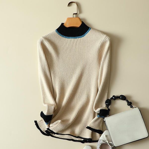 women's sweaters patchwork knitted women sweater and pullovers long-sleeved office lady elegant pulls outwear coats, White;black
women's sweaters patchwork knitted women sweater and pullovers long-sleeved office lady elegant pulls outwear coats, White;black