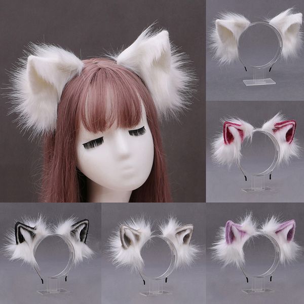 cute animal bendable plush fox & wolf & cat ears hair hoop lolita soft girl simulation headband cosplay accessories props, Silver
cute animal bendable plush fox & wolf & cat ears hair hoop lolita soft girl simulation headband cosplay accessories props, Silver
