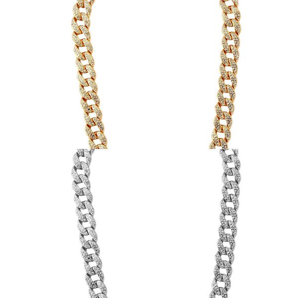 jjfoucs 41/53/62cm gold silver color choker necklace women iced out chain crystal cuban link chain necklace hip hop jewelry gift x0509, Black
jjfoucs 41/53/62cm gold silver color choker necklace women iced out chain crystal cuban link chain necklace hip hop jewelry gift x0509, Black