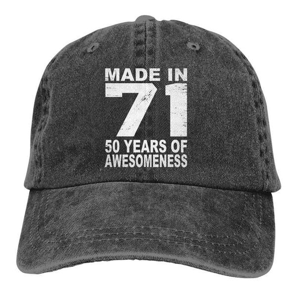 made in 71 50 years of awesomeness 1971 birthday vintage baseball cap men born in 1971 caps colors women summer, Blue;gray
made in 71 50 years of awesomeness 1971 birthday vintage baseball cap men born in 1971 caps colors women summer, Blue;gray