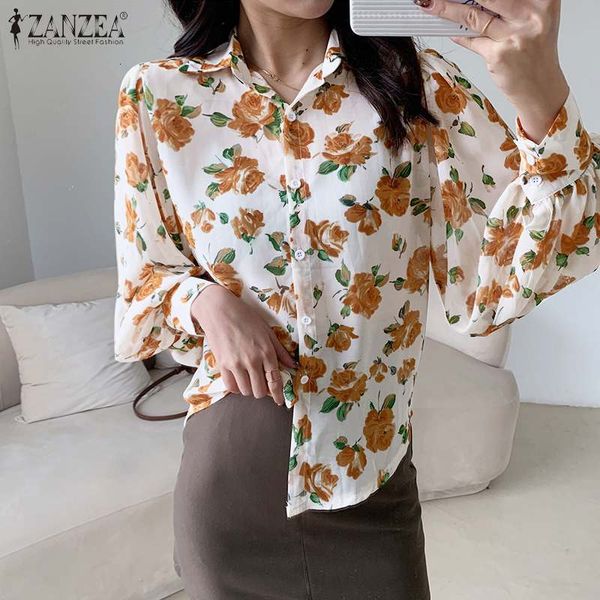 women's blouses & shirts casual loose long sleeve korean floral print blusas 2021 autumn new fashion single-breasted lapel tu, White
women's blouses & shirts casual loose long sleeve korean floral print blusas 2021 autumn new fashion single-breasted lapel tu, White
