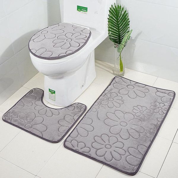 bath mats 3d embossed toilet carpet 3pcs/set anti-slip bathroom mat floor rugs water absorption doormat soft foot pad wc carpets
bath mats 3d embossed toilet carpet 3pcs/set anti-slip bathroom mat floor rugs water absorption doormat soft foot pad wc carpets