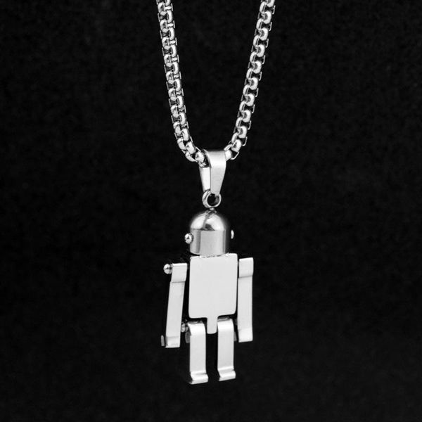pendant necklaces stainless steel limbs movable robot necklace, go out on the street with t-shirt long beater jewelry, Silver
pendant necklaces stainless steel limbs movable robot necklace, go out on the street with t-shirt long beater jewelry, Silver