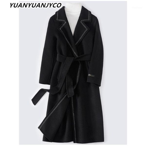 winter women x-long office lady wool coat lnzdy30 fashion belt long sleeve turn-down black high waist warm clothes women's & blends
winter women x-long office lady wool coat lnzdy30 fashion belt long sleeve turn-down black high waist warm clothes women's & blends