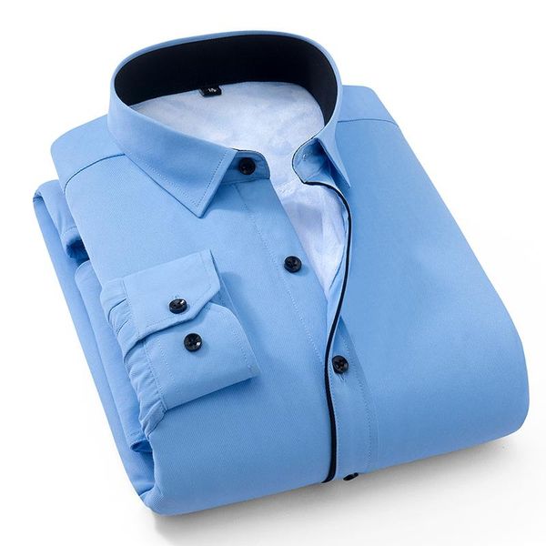 men's casual shirts long sleeve dress plus velvet thickening fashion warm s-4xl winter solid color button shirt, White;black
men's casual shirts long sleeve dress plus velvet thickening fashion warm s-4xl winter solid color button shirt, White;black