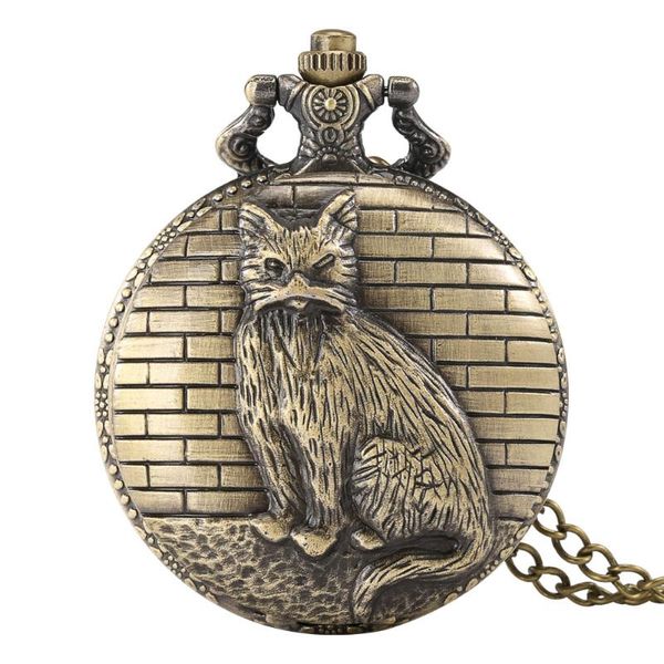 pocket watches vintage bronze relief 3d cat quartz watch animal pet necklace men women pendant clock antique chain timepiece, Slivery;golden
pocket watches vintage bronze relief 3d cat quartz watch animal pet necklace men women pendant clock antique chain timepiece, Slivery;golden