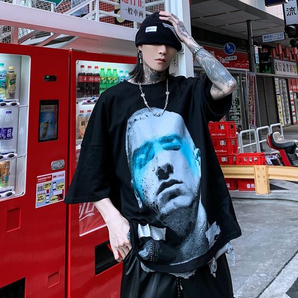 men's t-shirts 2021 summer harajuku short-sleeved t-shirt, male t female couple suit, loose oversize character print high street half s, White;black
men's t-shirts 2021 summer harajuku short-sleeved t-shirt, male t female couple suit, loose oversize character print high street half s, White;black