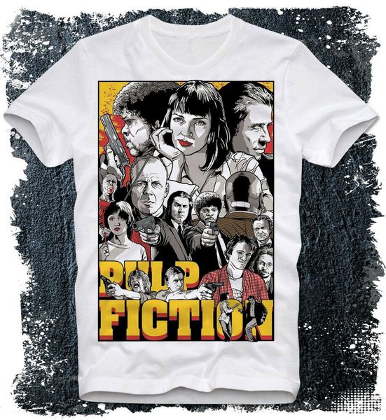 t-shirt pulp fiction 90s mia wallace quentin tarantino samuel . jackson travolt, White;black
t-shirt pulp fiction 90s mia wallace quentin tarantino samuel . jackson travolt, White;black