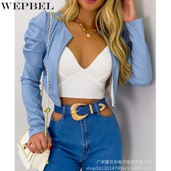 women's jackets wepbel coat casual solid color slim jacket summer fashion long sleeve o-neck zip short, Black;brown
women's jackets wepbel coat casual solid color slim jacket summer fashion long sleeve o-neck zip short, Black;brown