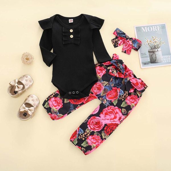 clothing sets baby girl clothes french rib cotton long-sleeved romper trousers floral pants headwear suit kids girls, White
clothing sets baby girl clothes french rib cotton long-sleeved romper trousers floral pants headwear suit kids girls, White