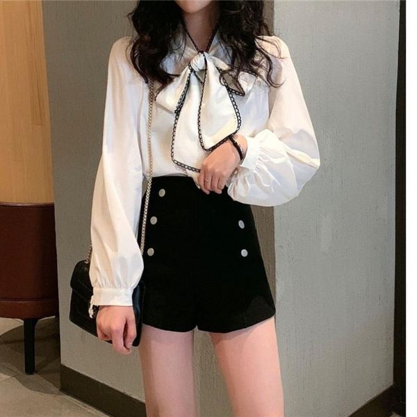women's blouses & shirts women long sleeve white vintage korean 2021 sweet bow loose ladies blouse office lady
women's blouses & shirts women long sleeve white vintage korean 2021 sweet bow loose ladies blouse office lady