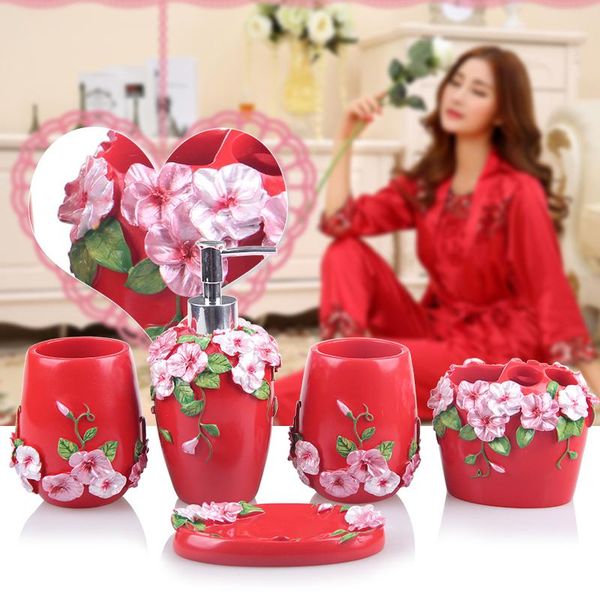 bath accessory set european banquet bathroom five piece products, resin wedding ornaments bathing suit
bath accessory set european banquet bathroom five piece products, resin wedding ornaments bathing suit