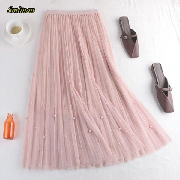 skirts smlinan summer solid beading pleated skirt woman elastic high waisted pink long korean style mesh tulle for women, Black
skirts smlinan summer solid beading pleated skirt woman elastic high waisted pink long korean style mesh tulle for women, Black