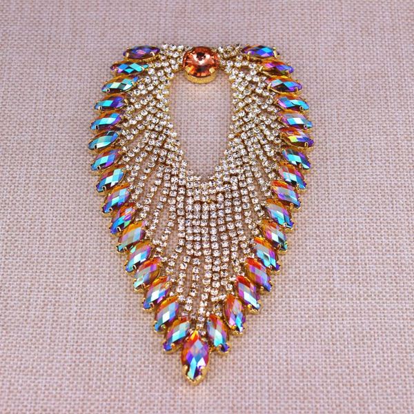 wedding sashes 14.3x8cm ab crystal heart tassel rhinestone applique sewing bridal dress decorative handmade gold jewelry, White
wedding sashes 14.3x8cm ab crystal heart tassel rhinestone applique sewing bridal dress decorative handmade gold jewelry, White