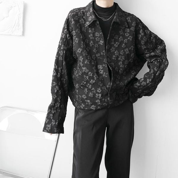 men's casual shirts man streetwear korean style office trend fashion shirt cardigan men 3d lace flower loose long sleeve, White;black
men's casual shirts man streetwear korean style office trend fashion shirt cardigan men 3d lace flower loose long sleeve, White;black