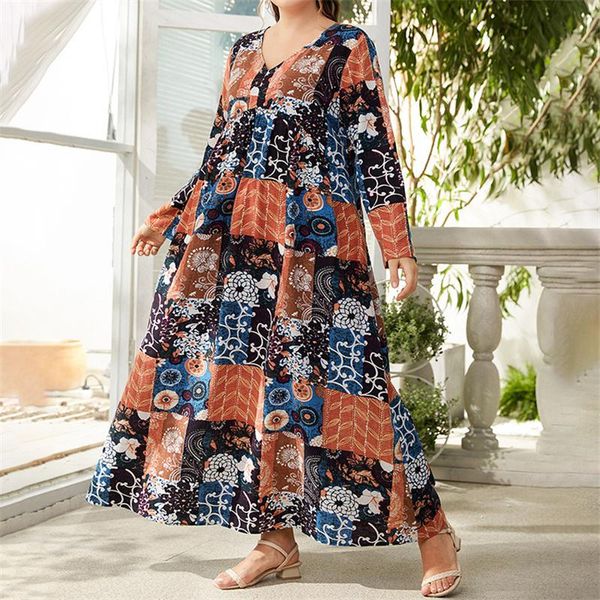 plus size dresses 2021 autumn elegant smocked casual maxi dress woman long sleeve multicolor printing vintage loose 5xl, Black
plus size dresses 2021 autumn elegant smocked casual maxi dress woman long sleeve multicolor printing vintage loose 5xl, Black