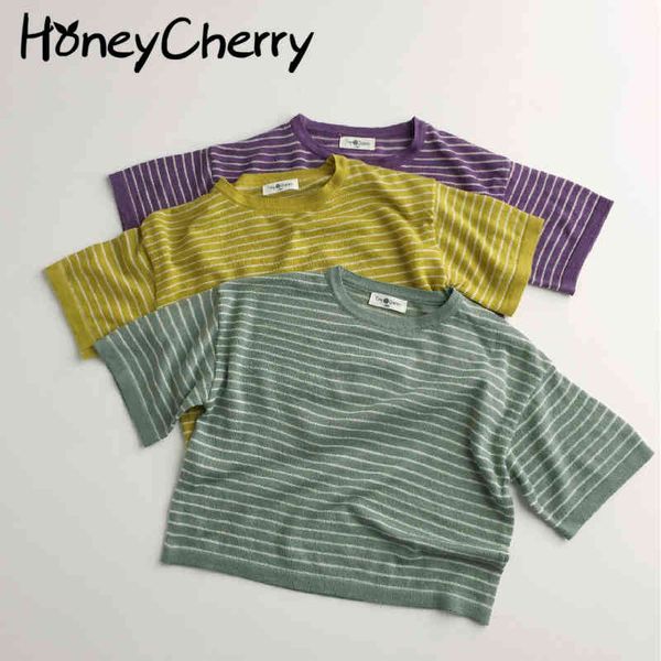 children's short sleeve t-shirt korean children's striped summer boys and girls round neck 210515, Blue
children's short sleeve t-shirt korean children's striped summer boys and girls round neck 210515, Blue