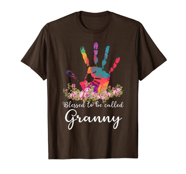 blessed to be called granny t-shirt hand in hand family tee, White;black